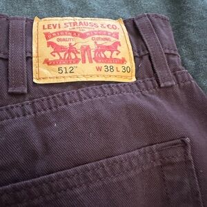 Levi’s 512, purple/eggplant, 38”x30”
